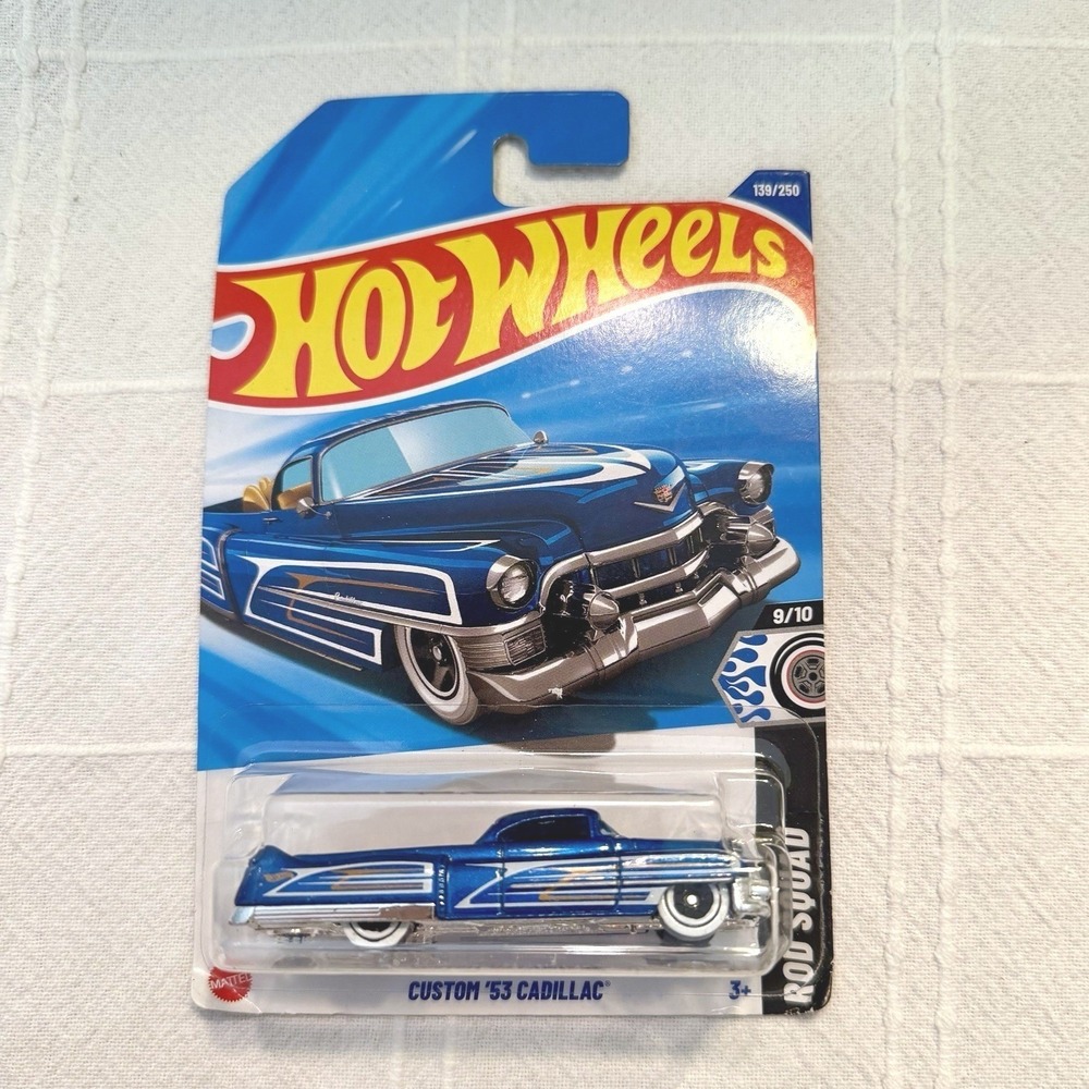 Hot Wheels 2025 HW Rod Squad - Custom '53 Cadillac Blue 9/10 Mainline #139/250